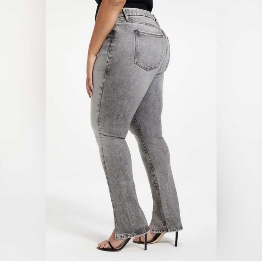 NWT Good American - Good Classic Side Slit Jeans - Black - Size 18